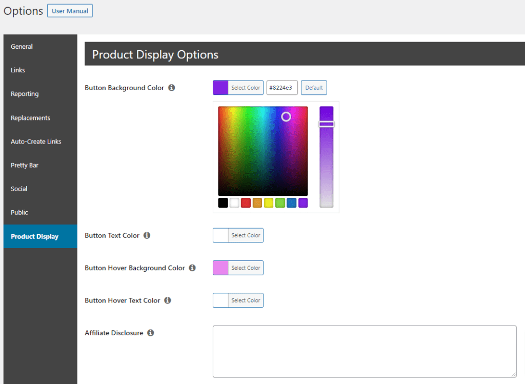 Customize Product Display CTA button colors 
