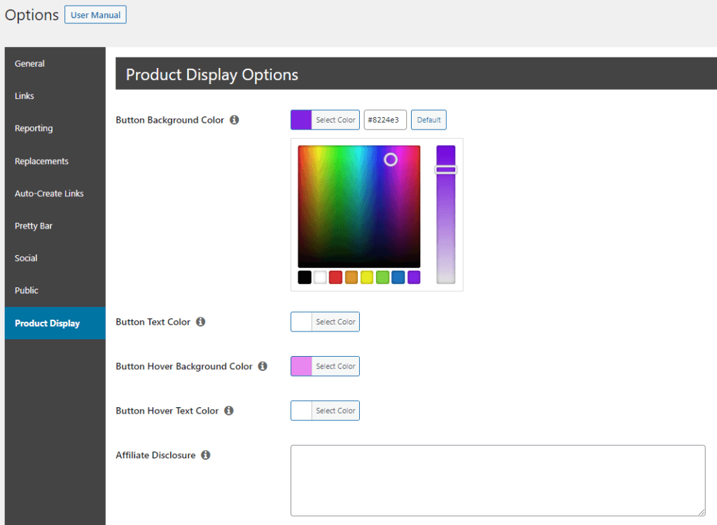 Personalizar as cores do botão CTA da exibição do produto 