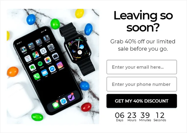Exija un número de teléfono para que los lectores puedan obtener información sobre descuentos.