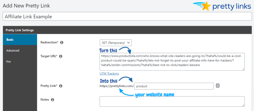 Raccourcir et marquer les liens d'affiliation avec Pretty Links