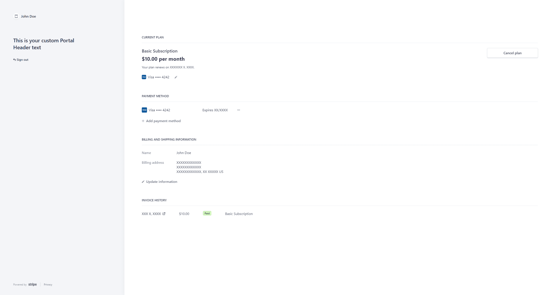 PrettyPay - Customer Portal