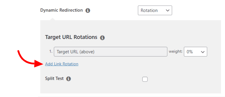 Ajouter un lien de rotation dans Pretty Links