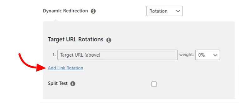 Adicionar uma rotação de link no Pretty Links