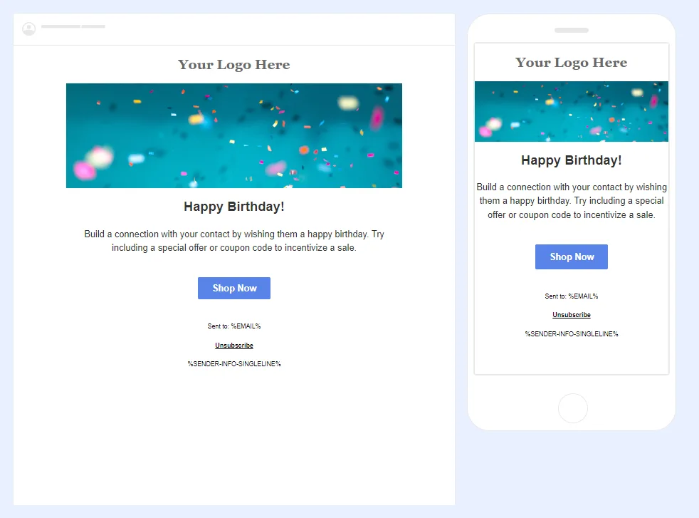 Envie e-mails baseados em segmentação de forma rápida e fácil com modelos pré-construídos da ActiveCampaign